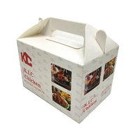Boîte en papier à poignée de poulet frit avec logo personnalisé, emballage en papier, boîte de burger de poulet frit français, Offre Spéciale