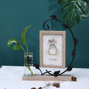 HOT Double-Sided Hanging Picture Frame Brown Holds 2 Pcs 4x6 Inch Vertical Photos With Glass Front for <b>Desk</b> Hydroponics - Product Image 2