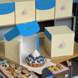 Sunshine Recyclable White Cardboard Cake <b>Box</b> with clear Window Wedding Cake <b>Box</b> Cake Packaging <b>Box</b> - Product Image 5