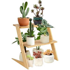 Wooden <b>Kitchen</b> Countertop Condiment <b>Rack</b> 3 Tier Rectangle Standing Type Durable <b>Storage</b> For Plants And Miscellaneous Items - Product Image 2