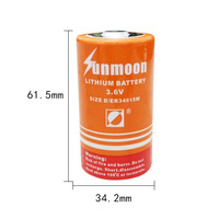 Baterai Lithium untuk Robot & Mainan ESTUN Model ER10-600SR ER-900 ER-20 ER14250 ER34615M (3.6V Kelas Industri Silinder)