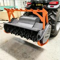 Tracteur d'exportation avec machine de remise en état des terres, machine de broyage et de découpe à suspension arrière quatre roues, pour la débroussaillage forestier et des arbres