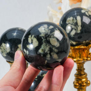 Haute qualité gros cristaux pivoine jaspe pierres précieuses artisanat pivoine pierre sphère guérison boule de cristal pour la méditation - Product Image 4