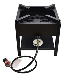 高効率ポータブル鋳鉄製LPGガスコンロ（1口）屋外キャンプ・家庭用 - Product Image 1