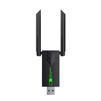 Adaptador de Red Inalámbrico USB Gigabit AC de Doble Banda de 5 GHz y 1300 Mbps, Receptor y Transmisor Wi-Fi con Antena Externa, Sin Controladores, en Stock