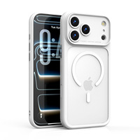 Coque de téléphone portable pour 17 Pro Max, mate, magnétique, antichoc, avec protection de l'appareil photo, style Ins