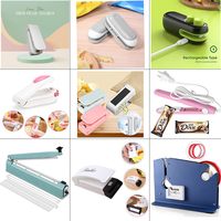 Handzame USB oplaadbare mini 2-in-1 draagbare warmte-voedselverzegelaar en plastic zakjes-sealmachine/snijder voor huishoudelijke voedselverpakkingen