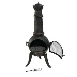 HeavyデューティLargeサイズ鋳鉄<span class=keywords><strong>chiminea</strong></span>バーベキューグリル - Product Image 1