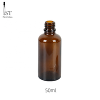 Botol Minyak Atsiri Amber Coklat 50ml Grosir Pabrik, Kemasan Botol Kaca Kosong 50ml Dengan Penutup Tetes dan Tutup Ulir