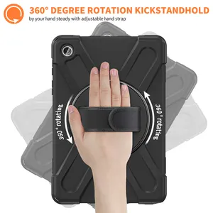 For Samsung Tablet Case 360 Degree Rotating Kickstand Tablet Case For Samsung Tab A9 Plus 11 Inch Case With Shoulder Strap