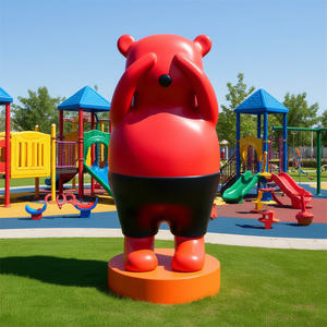 Sculpture d'<span class=keywords><strong>ours</strong></span> en fibre de verre personnalisée pour l'affichage dans les parcs et les aires de jeux, grande décoration extérieure pour les zones enfants - Product Image 2