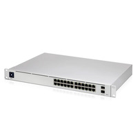 Commutateur 10 Gigabit pour UniFi USW-PRO-24 avec capacité de 10 Gbps, 24 ports RJ45, 2 ports SFP+ 10GE, QoS Full-Duplex