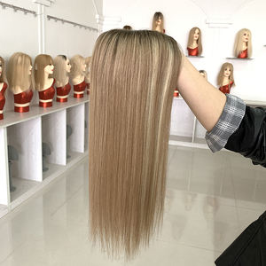 Prêt à expédier YF-2413 T4/8/60 Cheveux humains vierges russes européens de haute qualité 100% invisibles Base en soie 5x5 Closure Topper - Product Image 1