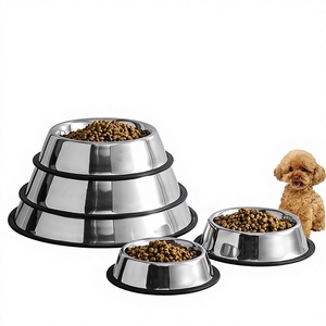 Cross-Border Suction-Cup Stainless Steel <strong>Dog</strong> <strong>Bowl</strong> Double-Layer Non-Slip Thickened Solid Waterproof Custom Logo Available - Product Image 1