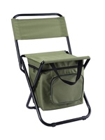 Chaise de camping pliante Yangguang pour loisirs en plein air, pêche, avec glacière intégrée, sac de rangement et dossier, avec isolation