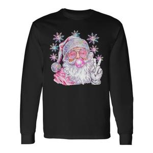 Camiseta de manga larga vintage retro de Papá Noel, gafas de sol rosas y chicle - Product Image 1