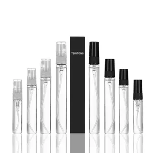 โรงงานที่กําหนดเอง OEM ออกแบบใหม่น้ํามันเปล่าน้ําหอม Atomizer 10ml ล้างขวดน้ําหอมแก้วสี่เหลี่ยมพร้อมสเปรย์