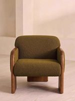 Fauteuil de salon décontracté en velours d'agneau, style Wabi-sabi antique français, pour petit appartement, individuel, personnalisable