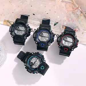 도매 패션 손목 시계 남자 손목 Relojes 디지털 스포츠 충격 방수 시계 아날로그 디지털 플라스틱 디지털 시계