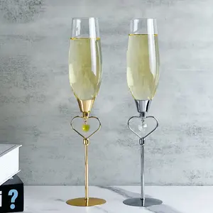 Свадебный бокал для шампанского ручной работы в форме сердца, 230 мл