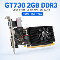 Tarjeta Gráfica XHVGA Nueva con Ventilador de Bajo Perfil GT730 2GB DDR3 384SP para DVI VGA PCI Express para PC de Escritorio