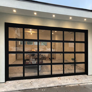 Télécommande moderne électrique automatique cadre en aluminium vue complète isolé double verre sectionnel porte de <span class=keywords><strong>garage</strong></span> pour les revendeurs - Product Image 1