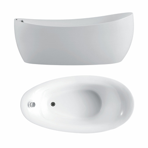 Nouvelle arrivée : Baignoire d'angle autoportante compacte en acrylique avec drain, idéale pour hôtels modernes et usage professionnel. - Product Image 3