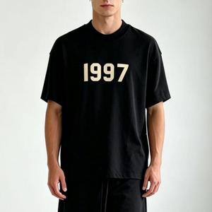 Camiseta <span class=keywords><strong>Fear</strong></span> 1997 de Punto Grueso, Oversize, 100% Algodón, Transpirable, ESS, Estilo Urbano de Lujo Discreto, para Caminar por la Ciudad - Product Image 3