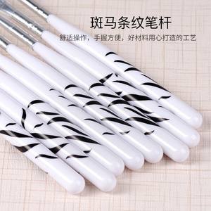 แปรงทาเล็บลายม้าลาย8ชิ้น/เซ็ต,อุปกรณ์ปากกาแปรง<span class=keywords><strong>วาด</strong></span><span class=keywords><strong>เส้น</strong></span>เจลยูวีทำเล็บผมไนลอนอะคริลิก - Product Image 3