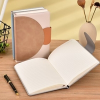 Agenda Planificadora A5 Creativa con Bloques de Color y Hebilla, Cuaderno para Notas de Reuniones de Oficina