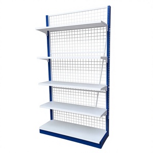 Heavy Duty <b>Metal</b> Gridwall Shelf 5-Tier Freestanding with Epoxy Coating for Supermarket Retail Display - Product Image 1