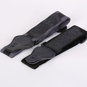 Sangle de guitare réglable avec 3 supports pour médiators, sangle d'épaule en nylon et cuir PU pour guitare acoustique, électrique et basse - Product Image 2