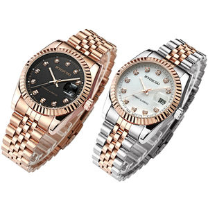 Montre à cadran WYGICOO en acier inoxydable pour femmes, montre Epoch pour femmes, montre en or rose pour femmes - Product Image 1