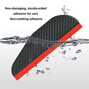 Lot de 2 protections de rétroviseurs en fibre de carbone pour voitures, pare-pluie universel pour rétroviseurs de voitures - Product Image 3