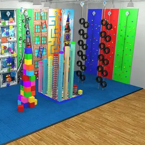 Kommerzielle Kinderspielplatz-Ausstattung Indoor Kletterwand Kinder Felskletterwand zu verkaufen