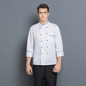 Uniforme <span class=keywords><strong>de</strong></span> chef d'hôtel personnalisé avec logo brodé Manteau <span class=keywords><strong>de</strong></span> <span class=keywords><strong>cuisine</strong></span> <span class=keywords><strong>de</strong></span> restaurant croisé Vêtements <span class=keywords><strong>de</strong></span> <span class=keywords><strong>travail</strong></span> - Product Image 5