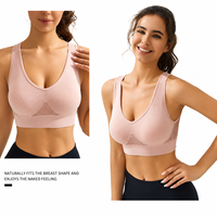 Soutien-gorge de sport à maintien élevé pour femme, haut d'entraînement sans coutures, dos en U, respirant, extensible, vêtements de fitness