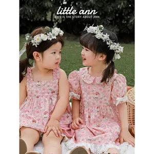 儿童女童服装童装花朵女童服装印花长裤供应商设计师定制女童服装套装