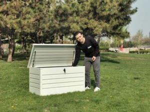 Caja de Almacenamiento Exterior Moderna de 120 Galones, Caja de Resina Grande para Organización, Impermeable, para Equipo de Piscina, Muebles de <span class=keywords><strong>Patio</strong></span> - Product Image 6