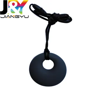 Collar de silicona masticable para madres, colgante redondo para morder, para autismo, TDAH, joyería para niños - Product Image 1