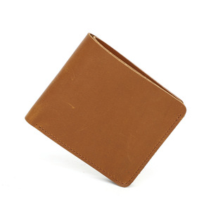 2025 Leather Gifts Crazy Horse Cowhide Men's <strong>Wallet</strong> Genuine Leather Card Holder <strong>Wallet</strong> for <strong>Dad</strong> - Product Image 4