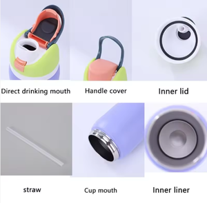 Vaso Térmico de Acero Inoxidable de Doble Pared con Aislamiento, Recubrimiento en <span class=keywords><strong>Polvo</strong></span>, Personalizado con Logotipo, 19oz 24oz 32oz, Botella de Agua Deportiva al Vacío con Pajita - Product Image 5