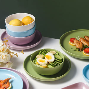 Nordic Ceramic <b>Plate</b> Tableware Blue Color Bowls Coffee Cup Set Hotel Restaurant Porcelain Dinner <b>Plates</b> Dinnerware Set - Product Image 4