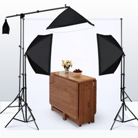 Kit d'éclairage continu pour studio photo professionnel avec boîte à lumière