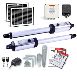 Kit de abridor de puerta <span class=keywords><strong>solar</strong></span> de doble apertura Lockmaster EKD280 de bajo consumo para puertas de granja y pastizales de 400 kg - Product Image 1