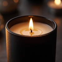 Bougie parfumée en verre blanc avec étiquette personnalisable de luxe, huile parfumée, bougie en cire de soja sans fumée, avec couvercle et boîte cadeau