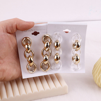 2024 beliebte Klein Blue Premium Schmuck Bernstein Laser transparente Goldkette Ohrringe für Frauen
