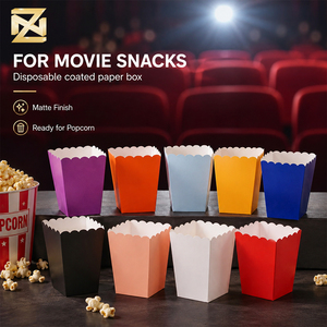 Nuove Scatole Monouso Riciclabili per Snack, <span class=keywords><strong>Popcorn</strong></span>, Patatine, Zucchero, Noodles - Personalizzabili in Cartone per Alimenti con Stampa a Caldo - Product Image 4