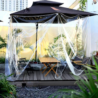 Bâche transparente anti-UV en polyester 100% enduit PVC, résistante, 0,35 mm/0,55 mm, imperméable, coupe-vent, 660 GSM, pour pergola et terrasse