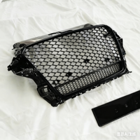 Grille de calandre de rechange de haute qualité en ABS de style RS3 pour Audi A3 S3 8V 2013-2016 |   Cadre inférieur noir brillant |   Expédition FedEx 3-7 jours